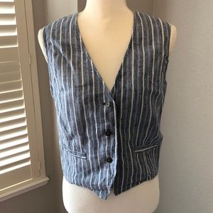 Rafaela White/Blue stripes Vest